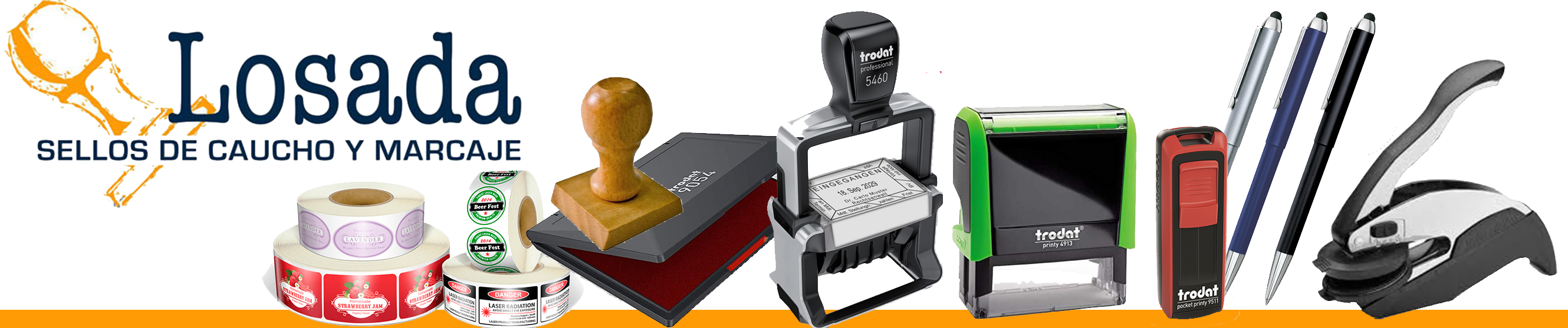 Sellos de caucho personalizados